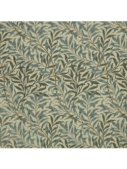 Morris & Co. Willow Bough Pair Lined Pencil Pleat Curtains - view 2, Green