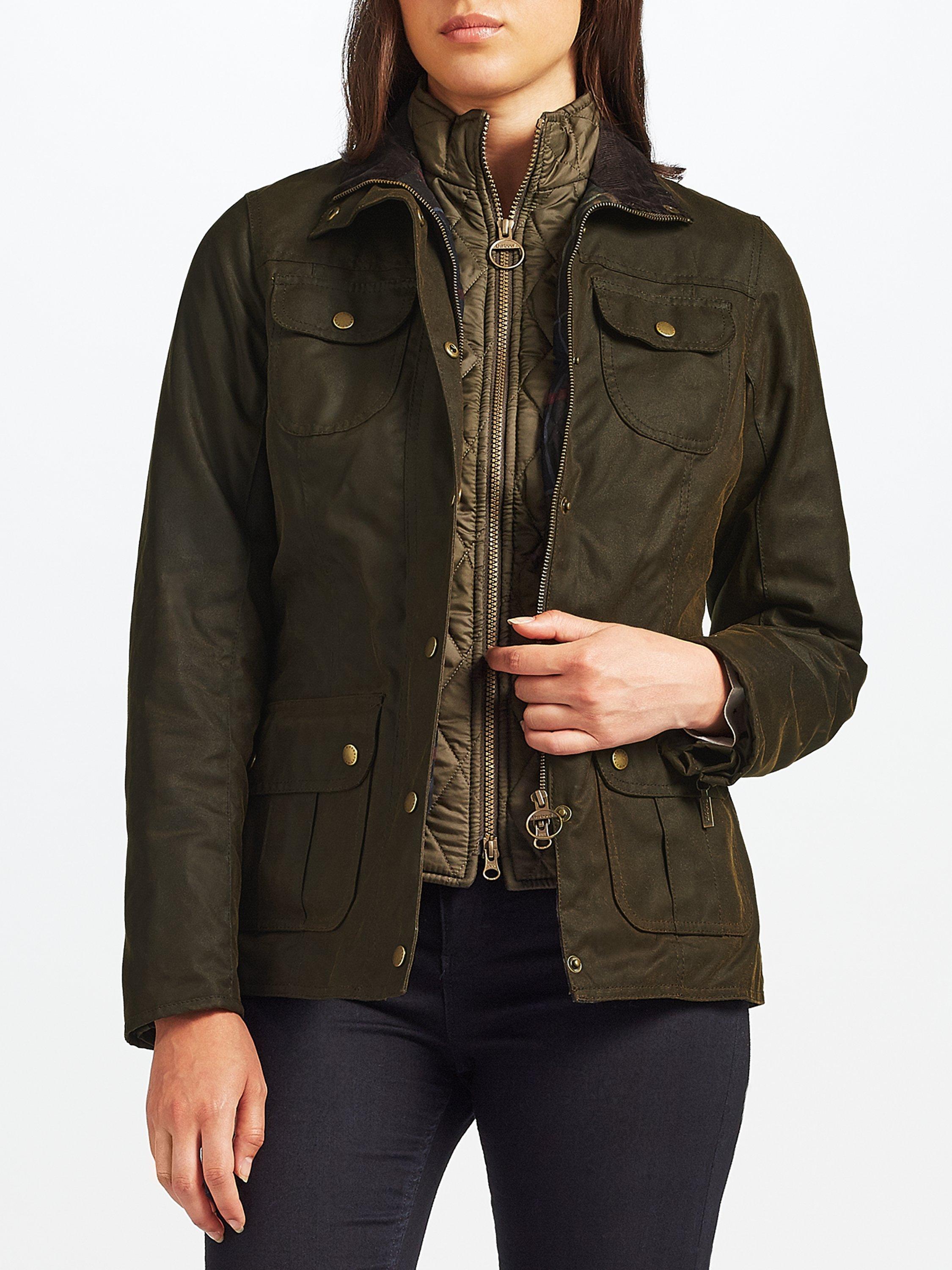 Barbour Ashley Waxed Jacket Olive