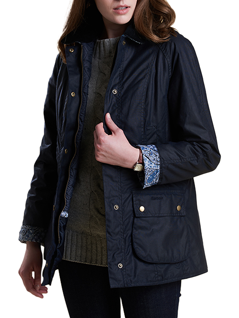 Barbour Abbey Liberty Waxed Jacket Royal Navy