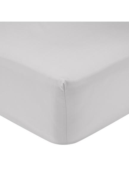 John Lewis Crisp & Fresh Egyptian Cotton Percale 200 Thread Count Flat Sheet, Cool Grey