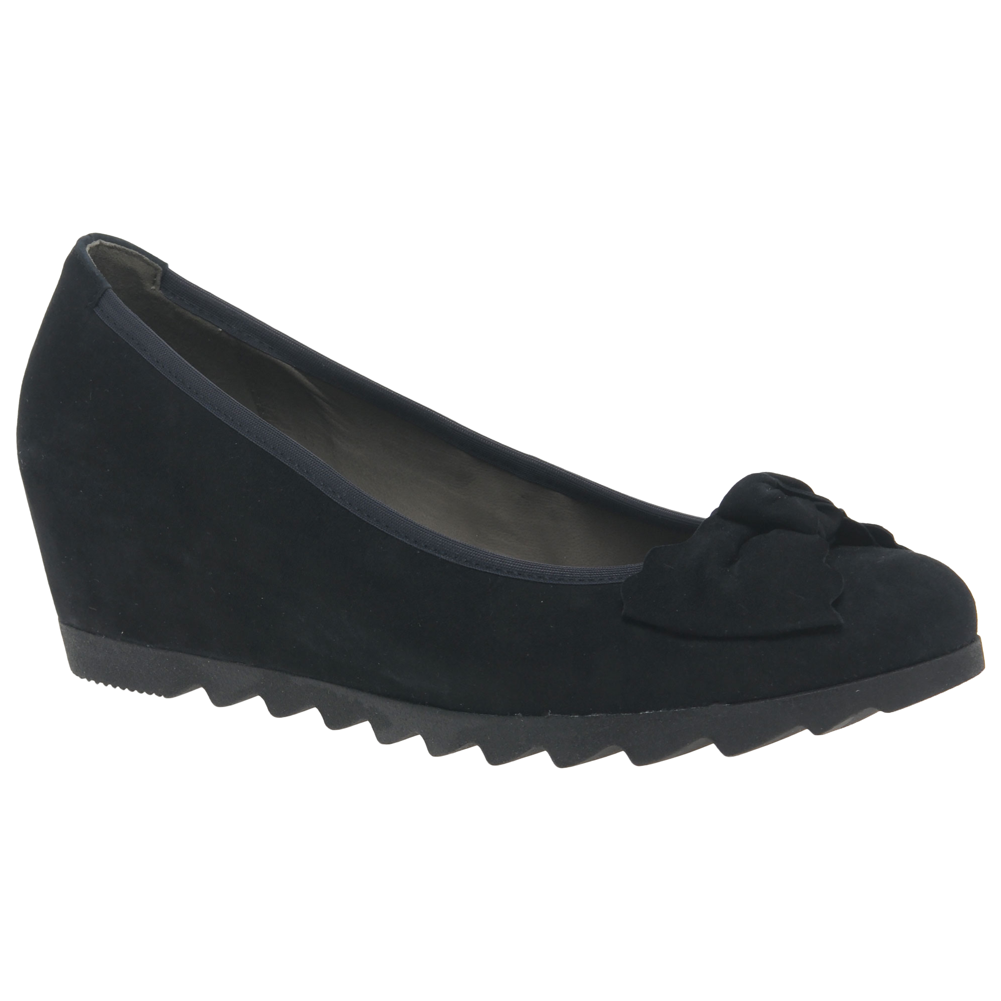 Product image 1 of 5, which shows Gabor Gable Wedge Heel Court Shoes, Pacific Suede, 7