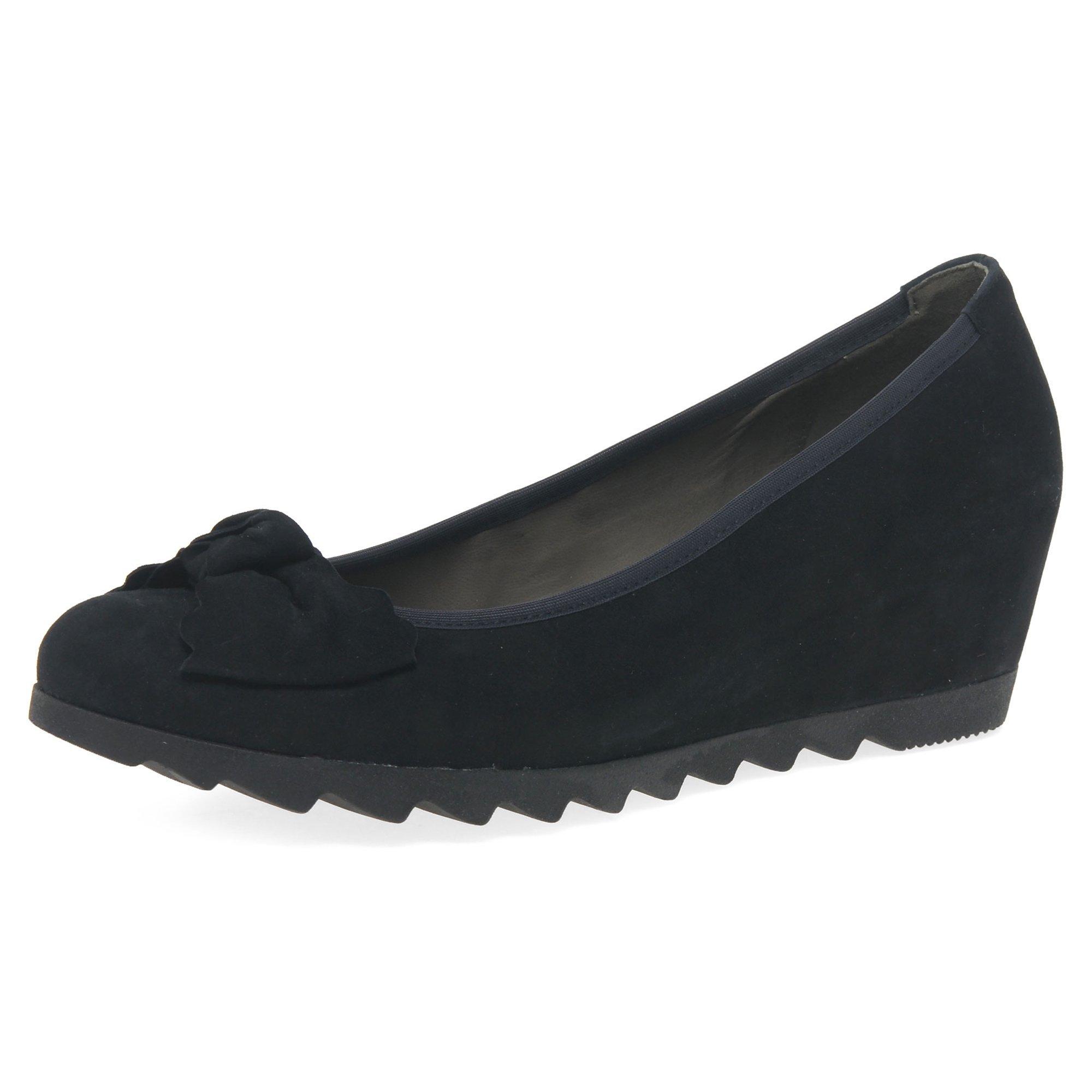 Product image 2 of 5, which shows Gabor Gable Wedge Heel Court Shoes, Pacific Suede, 7