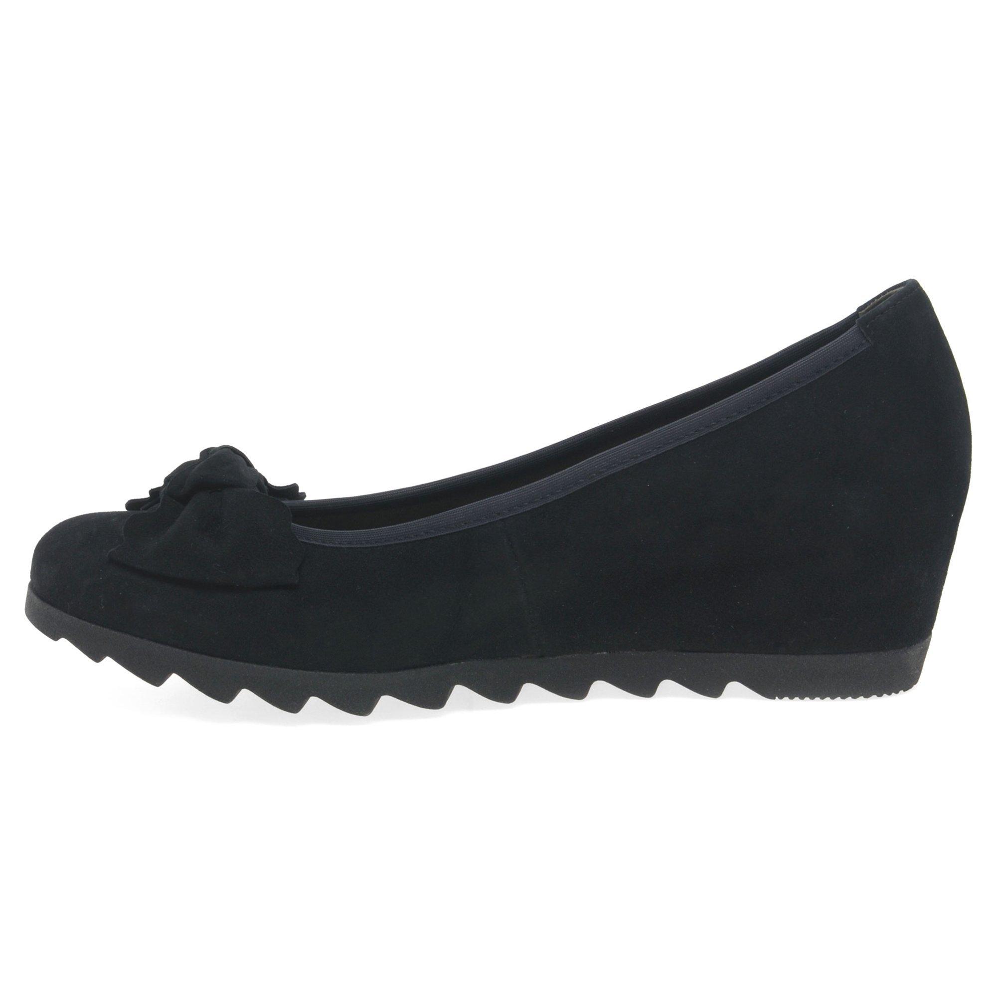 Product image 4 of 5, which shows Gabor Gable Wedge Heel Court Shoes, Pacific Suede, 7