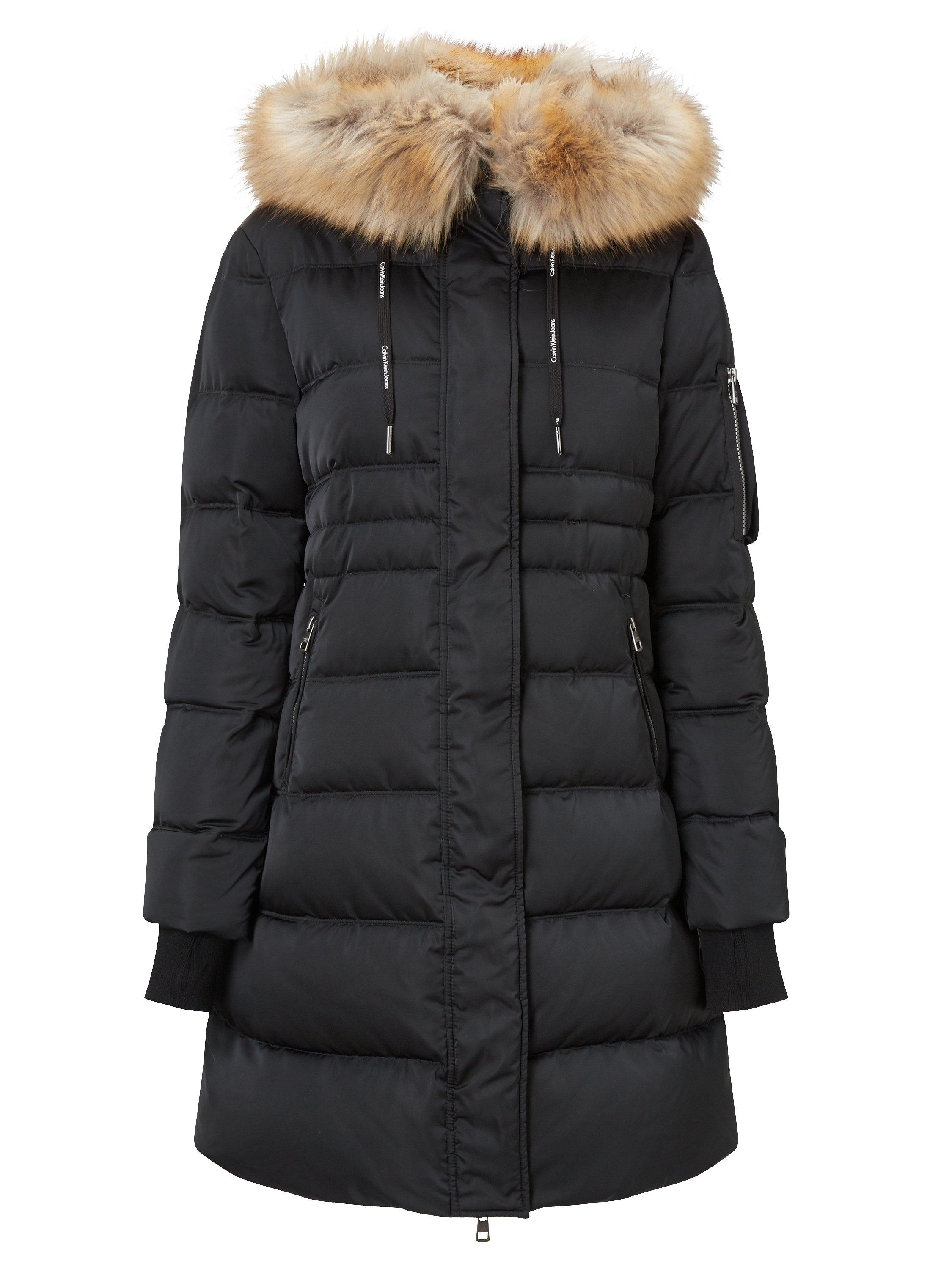 Calvin Klein Opra Hooded Down Filled Coat CK Black