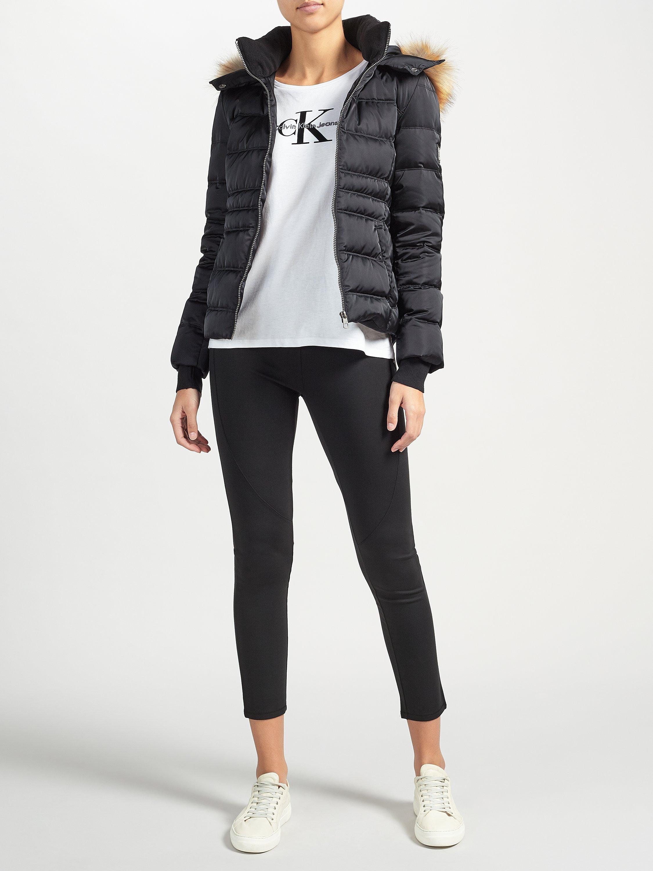 Calvin Klein Ovidia Faux Fur Hooded Coat