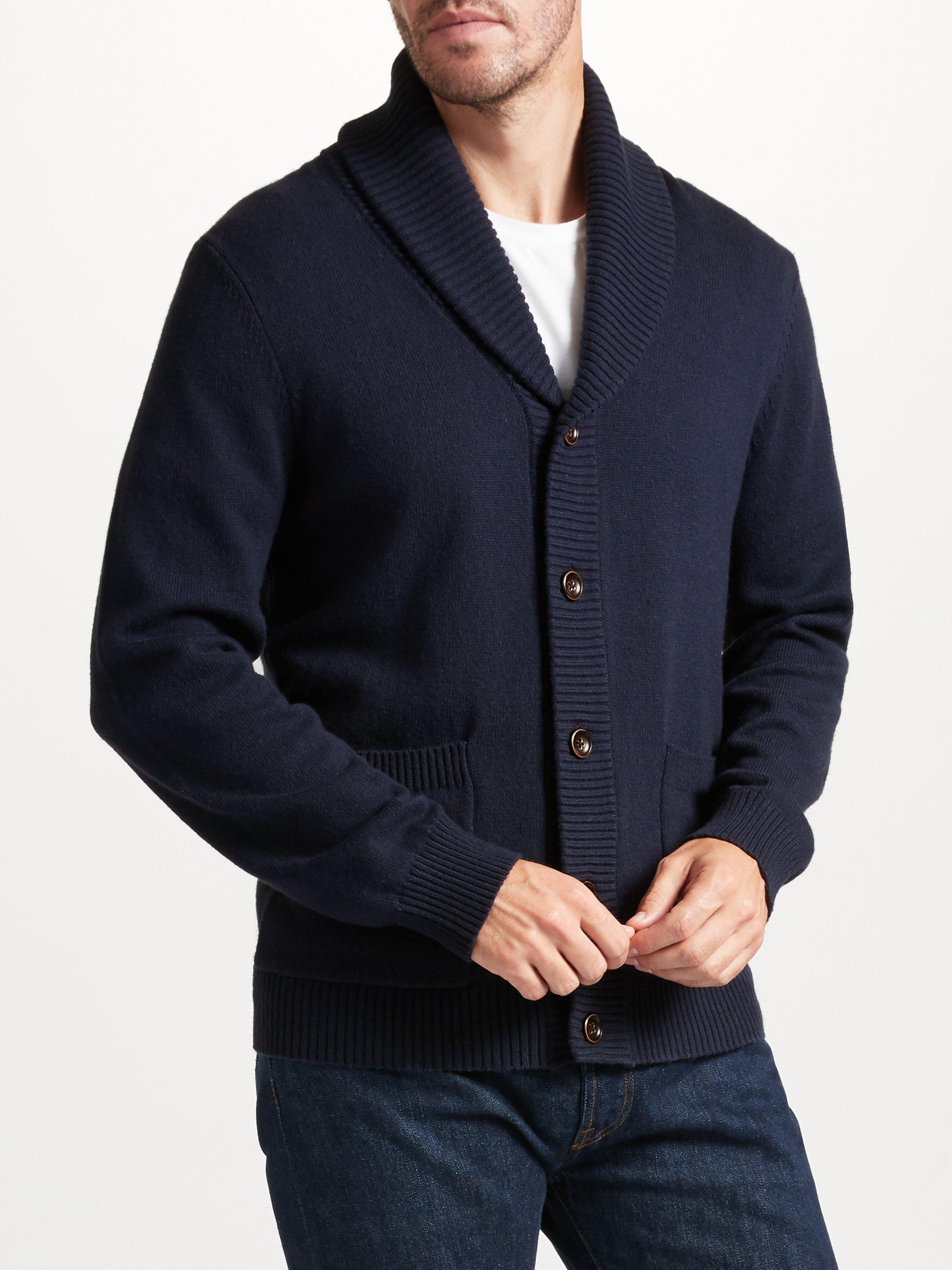 Mens navy shawl cardigan hotsell