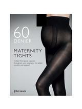 John Lewis 100 Denier Opaque Maternity Tights Black
