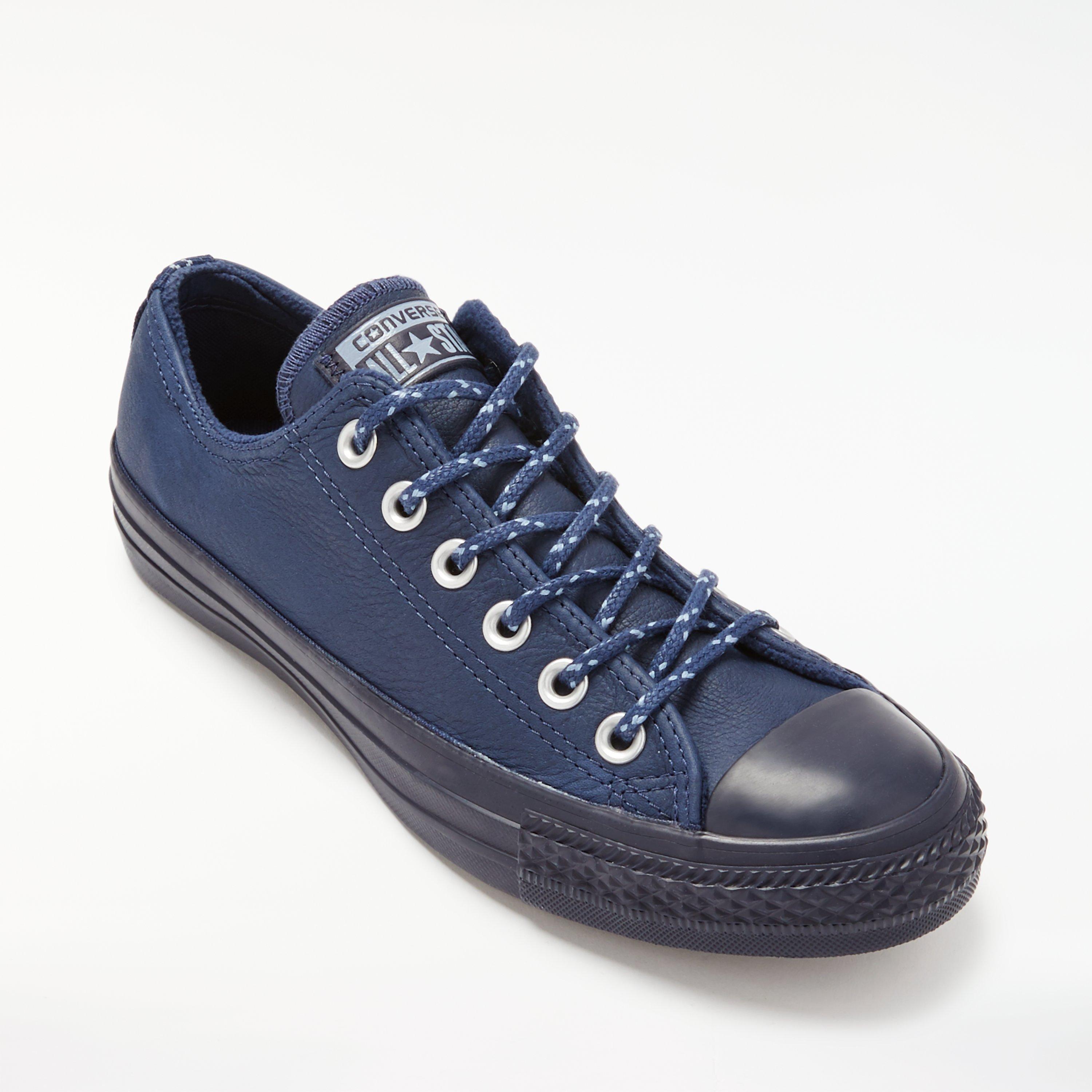 Converse Chuck Taylor All Star Ox Leather Trainers Navy Leather