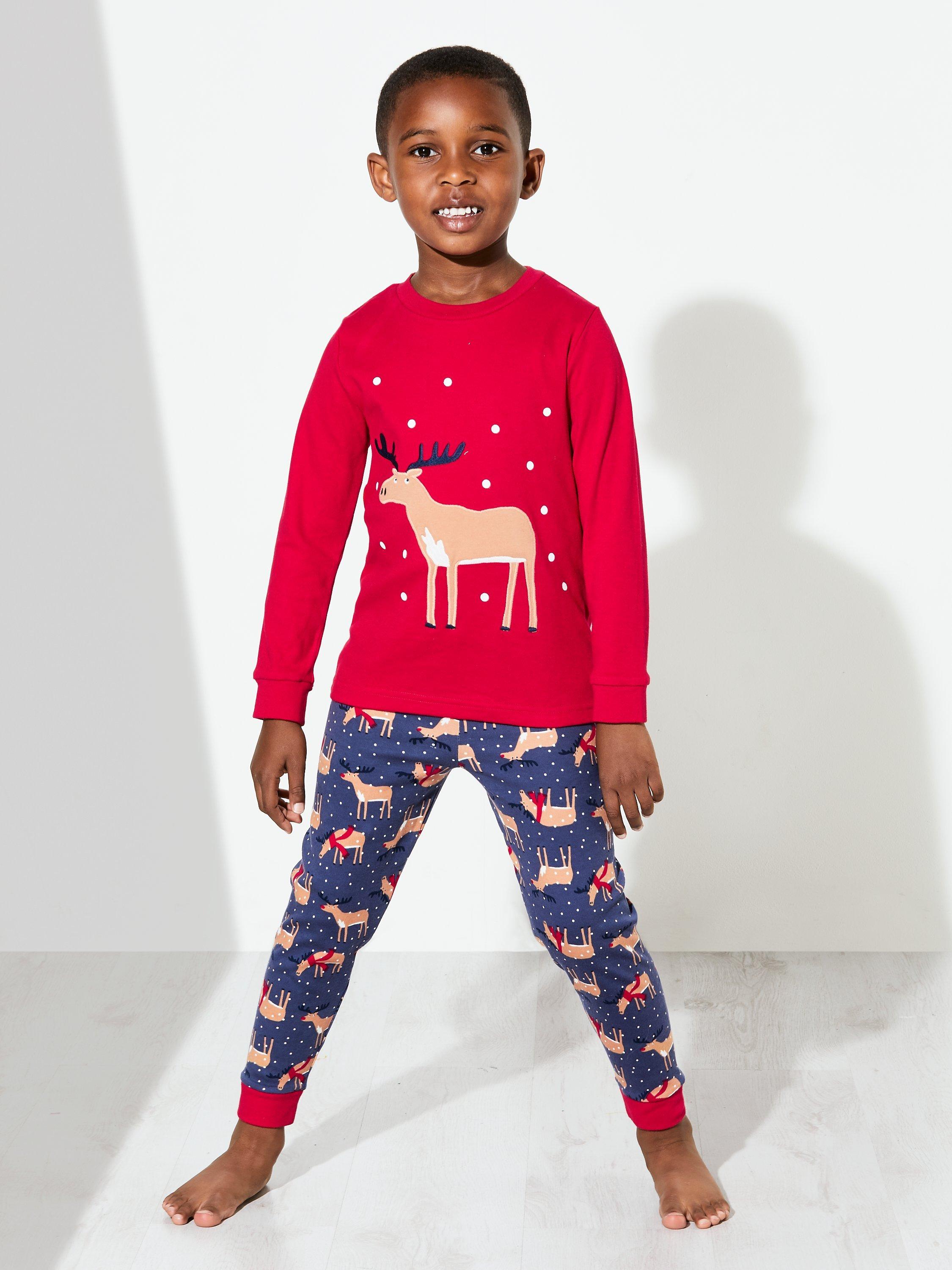 John Lewis Children s Christmas Reindeer Pyjamas Multi