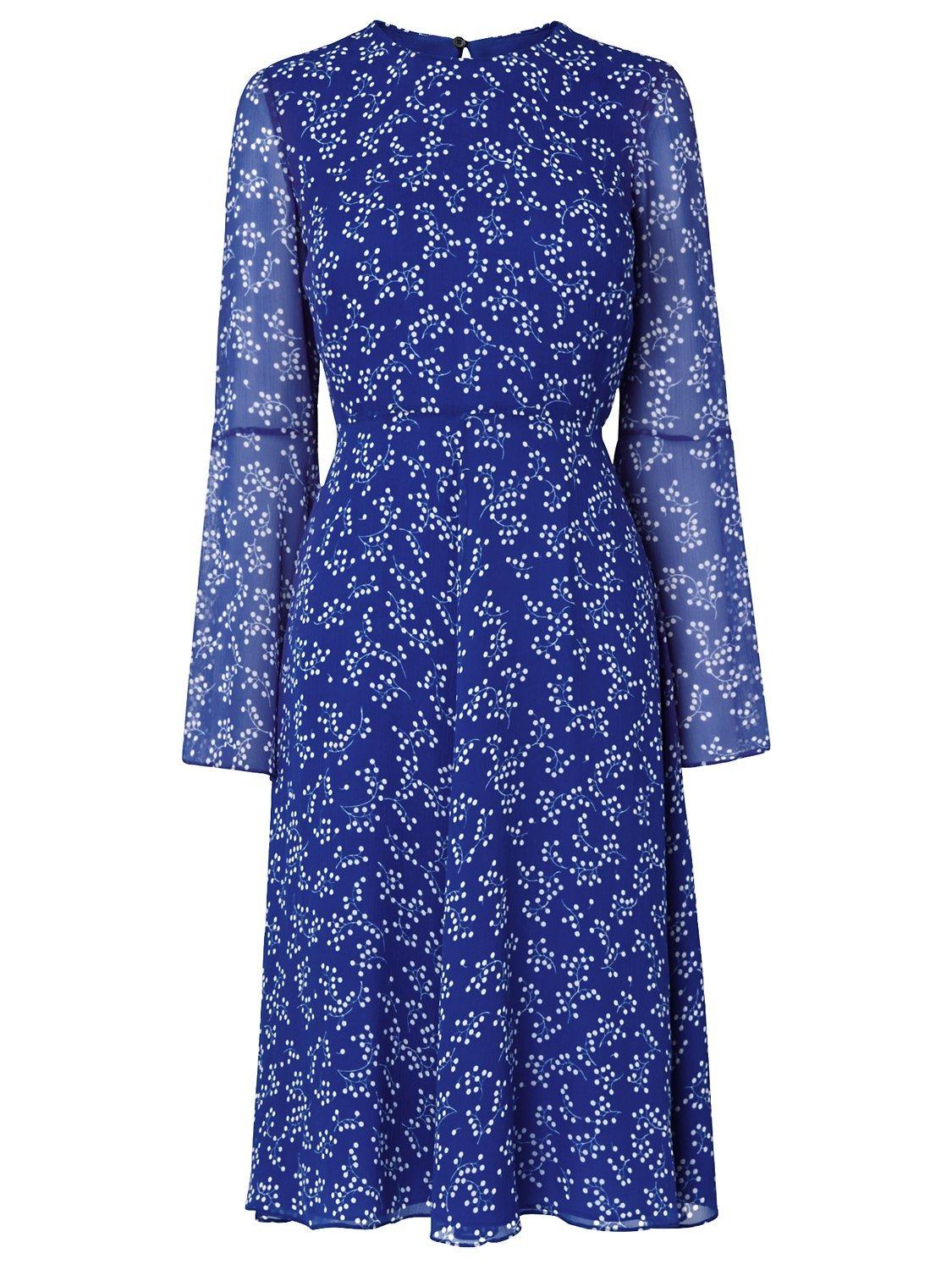 L.K. Bennett Cecily Silk Dress, Blue