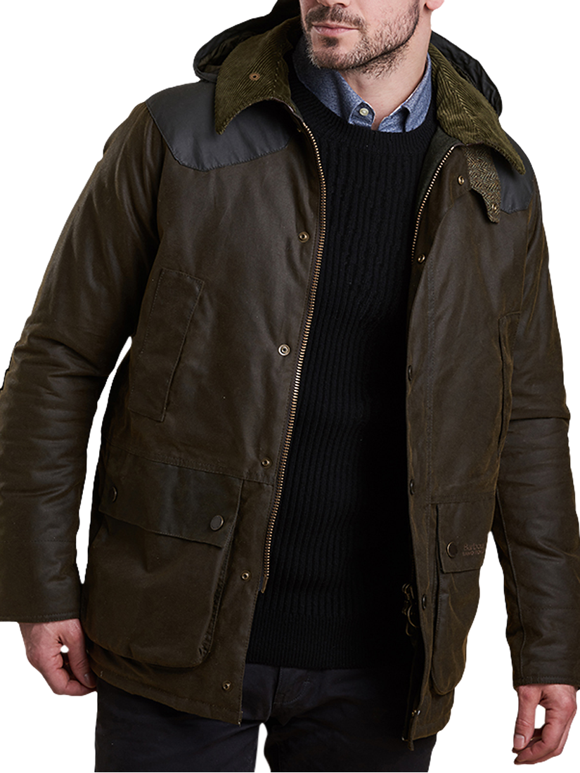 Barbour Land Rover Defender Hales Waxed Jacket Olive