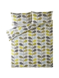 Orla Kiely Scribble Stem Cotton Bedding, Duck Egg/Sea Grass