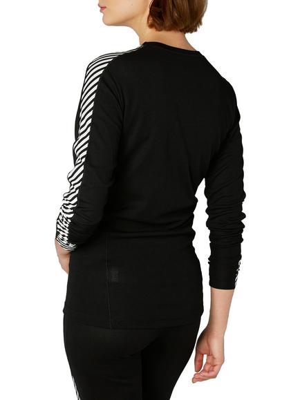 Helly Hansen Lifa Stripe Base Layer Crew Top - view 2, Black