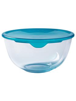 Pyrex Prep and Store Glass Bowl with Lid, Clear, Clear