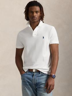 Polo Ralph Lauren Short Sleeve Custom Slim Fit Polo Shirt, White