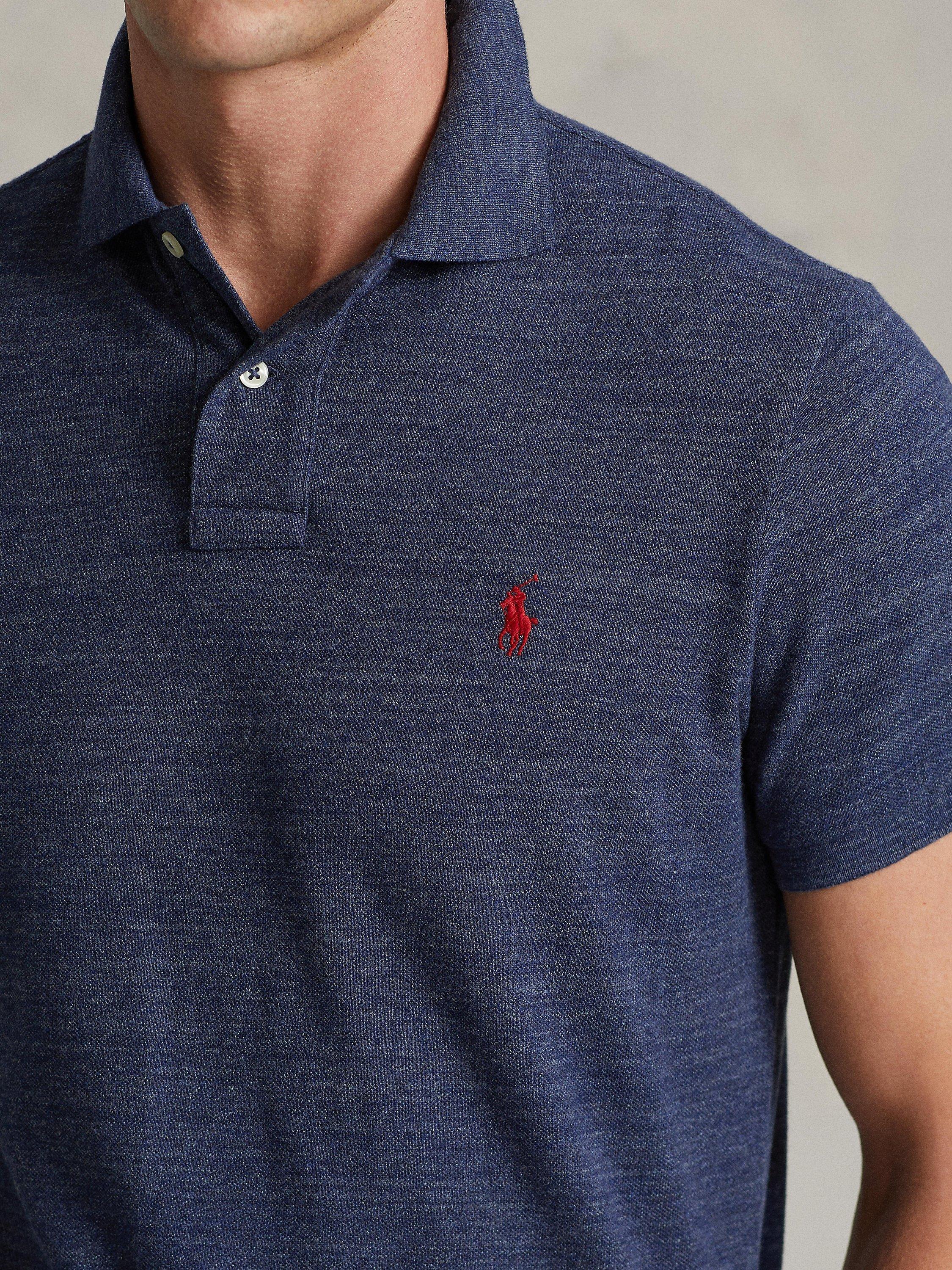 Product image 2 of 5, which shows Polo Ralph Lauren Custom Slim Polo Shirt, Classic Royal Heather, S