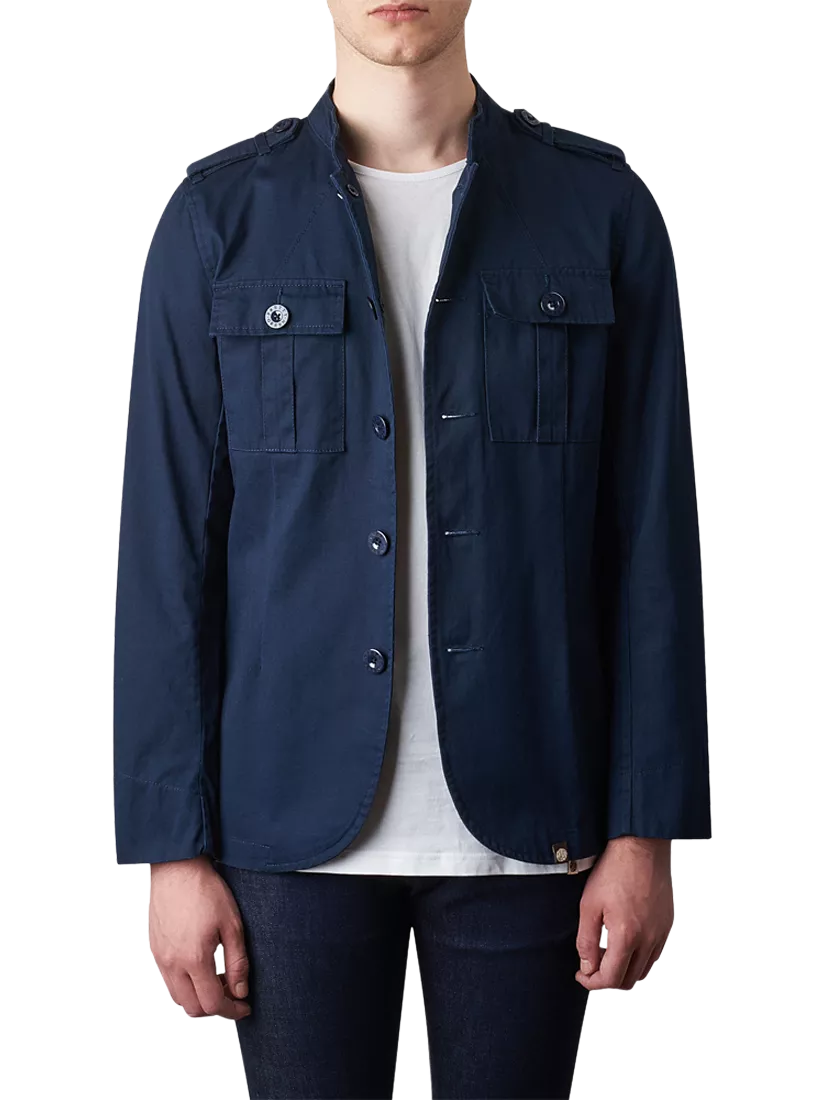 Pretty Green Langford Military Jacket Navy