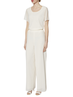 Gina Bacconi Triple Layer Chiffon Top, Chalk Light