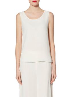 Gina Bacconi Double Layer Chiffon Cami, Chalk Light