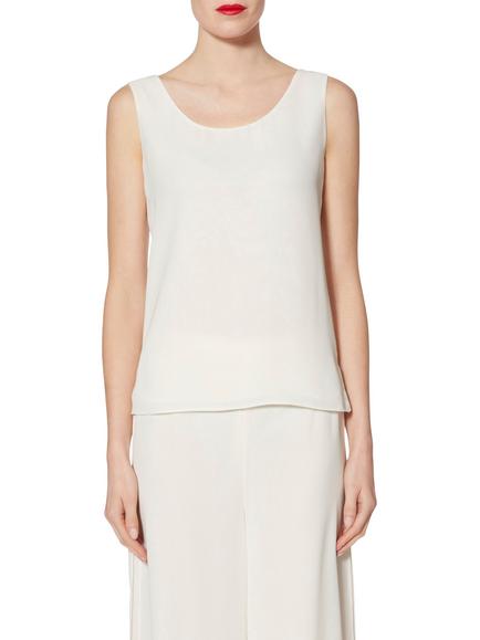 Gina Bacconi Double Layer Chiffon Cami, Chalk Light