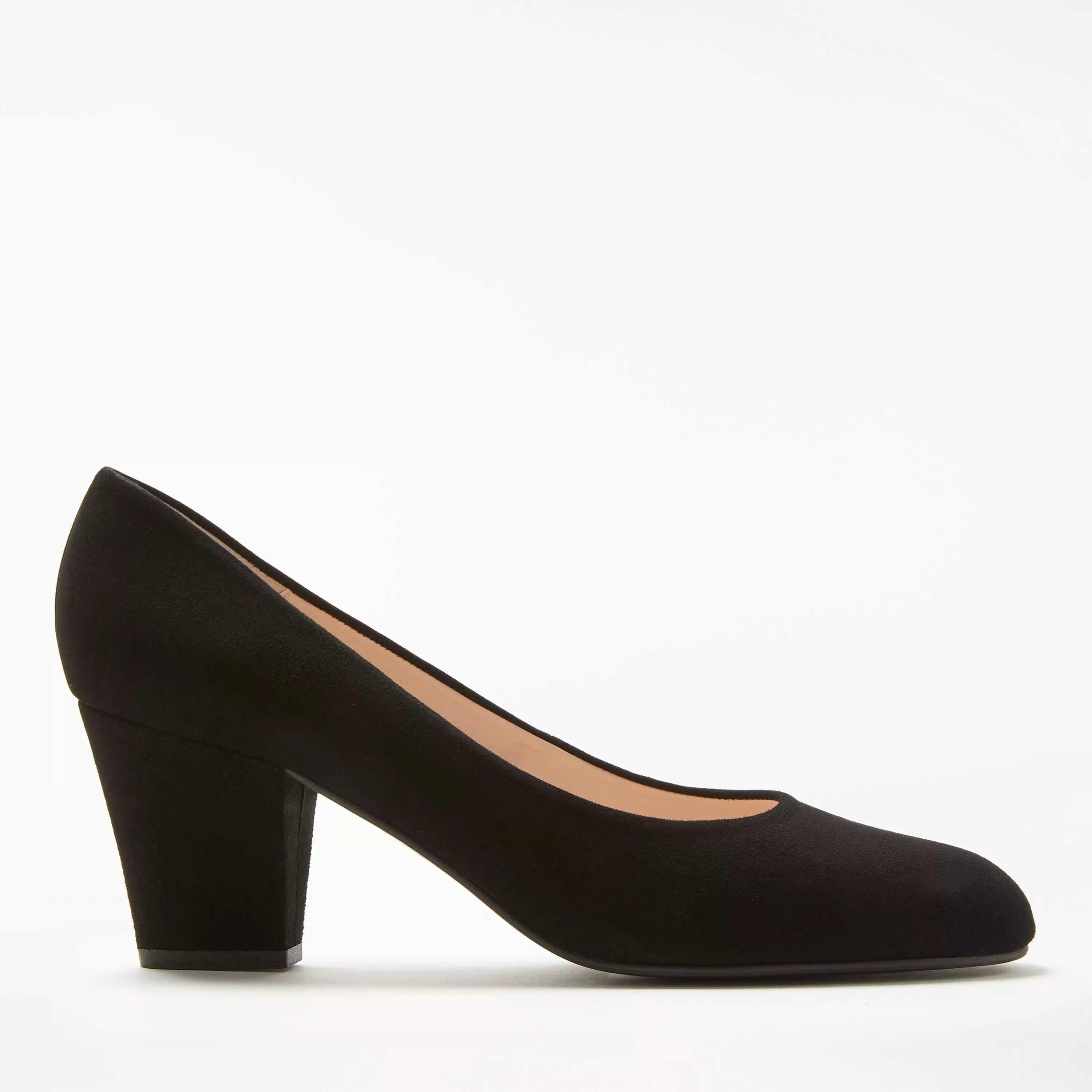 Black block heel court shoes uk best sale