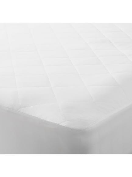 John Lewis Quilted Microfibre Mattress Protector, White