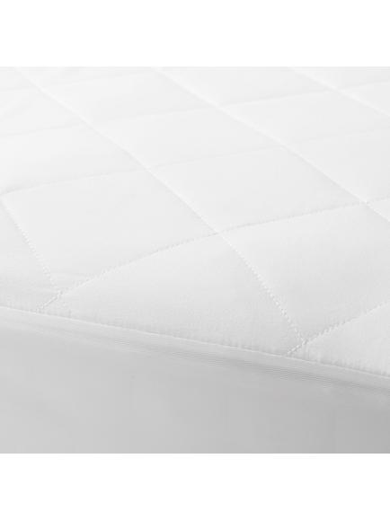 John Lewis Quilted Microfibre Mattress Protector - view 2, White