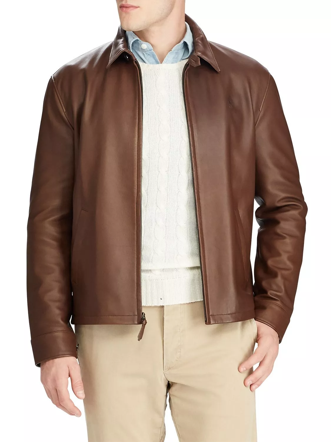 Polo ralph lauren leather jacket best sale