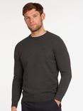 Barbour Pima Cotton Crew Neck Jumper, Charcoal