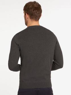 Barbour Pima Cotton Crew Neck Jumper - view 2, Charcoal
