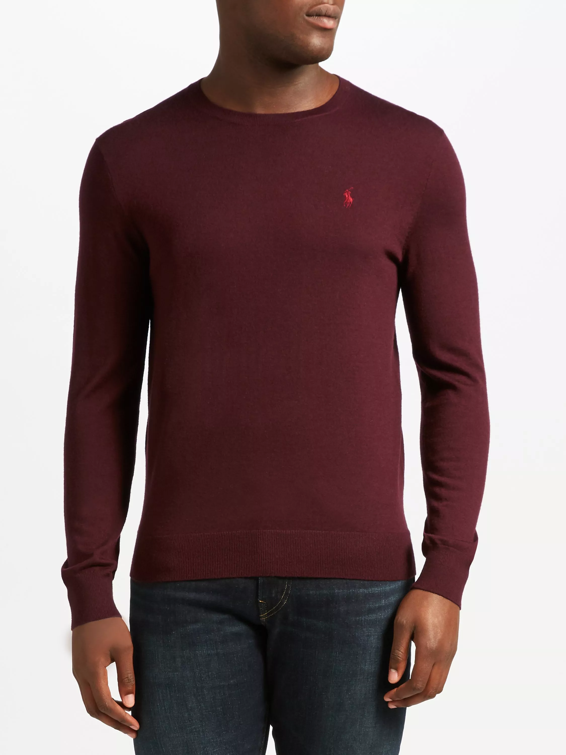 Polo Ralph Lauren Washable Slim Merino Jumper Italian Red