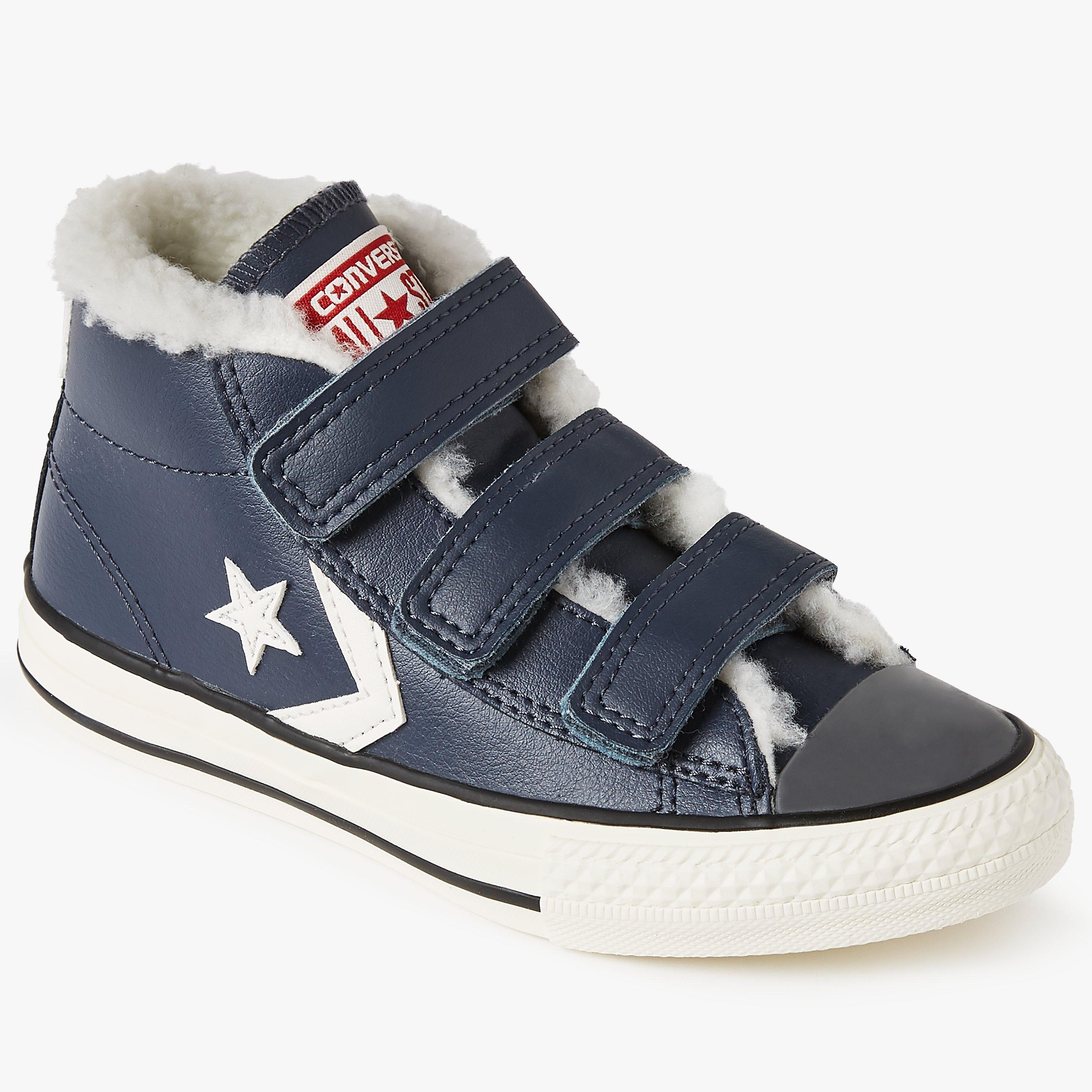 Converse Children's Star Player 3V Triple Riptape Shoes, Navy