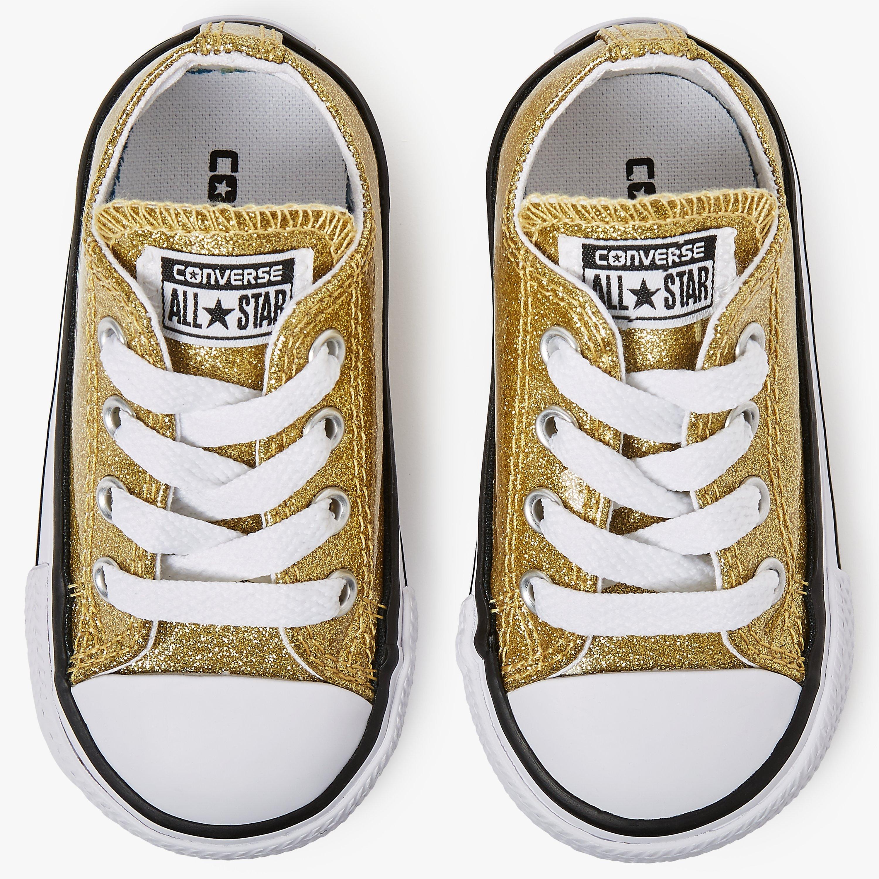 Converse Children s Chuck Taylor All Star Trainers Gold Glitter