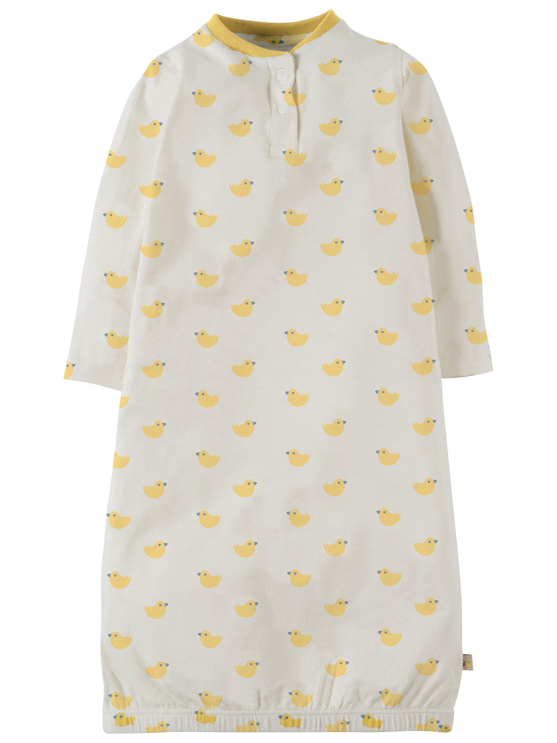 Frugi Organic Baby Sleepy Nightgown White Yellow