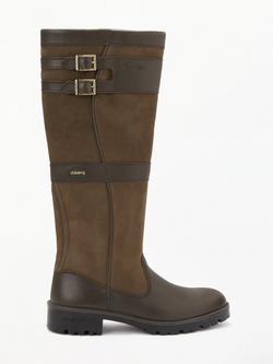 Dubarry Longford Leather Goretex Buckle Trim Knee High Boots, Walnut, Walnut