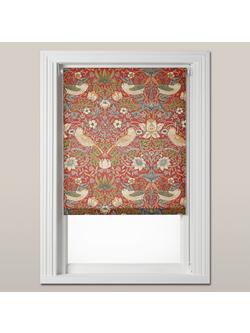 Morris & Co. Strawberry Thief Daylight Roller Blind, Red
