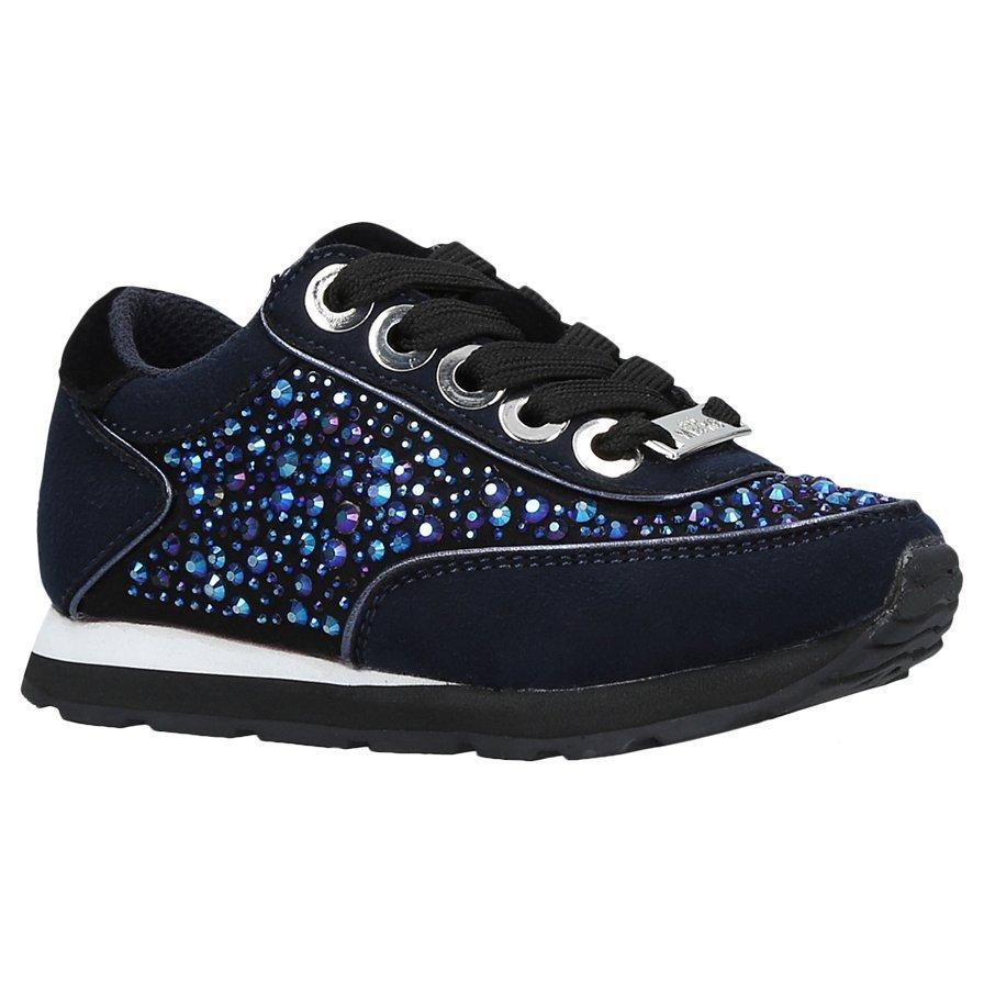 Product image 1 of 4, which shows Kurt Geiger London Children's Mini Lemmy Trainers, Navy, 8 Jnr