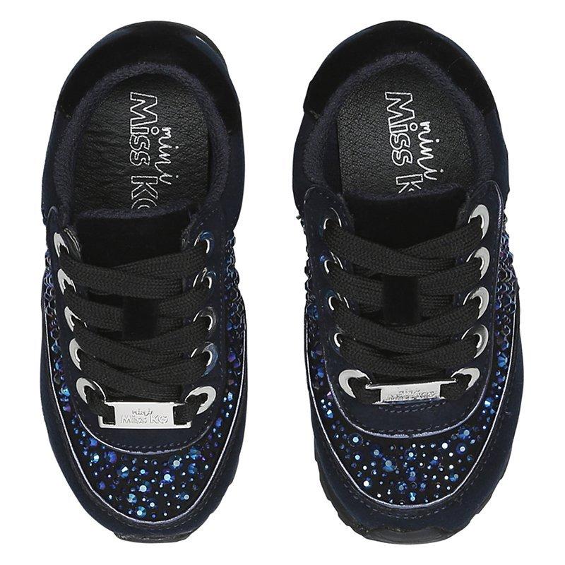 Product image 2 of 4, which shows Kurt Geiger London Children's Mini Lemmy Trainers, Navy, 8 Jnr
