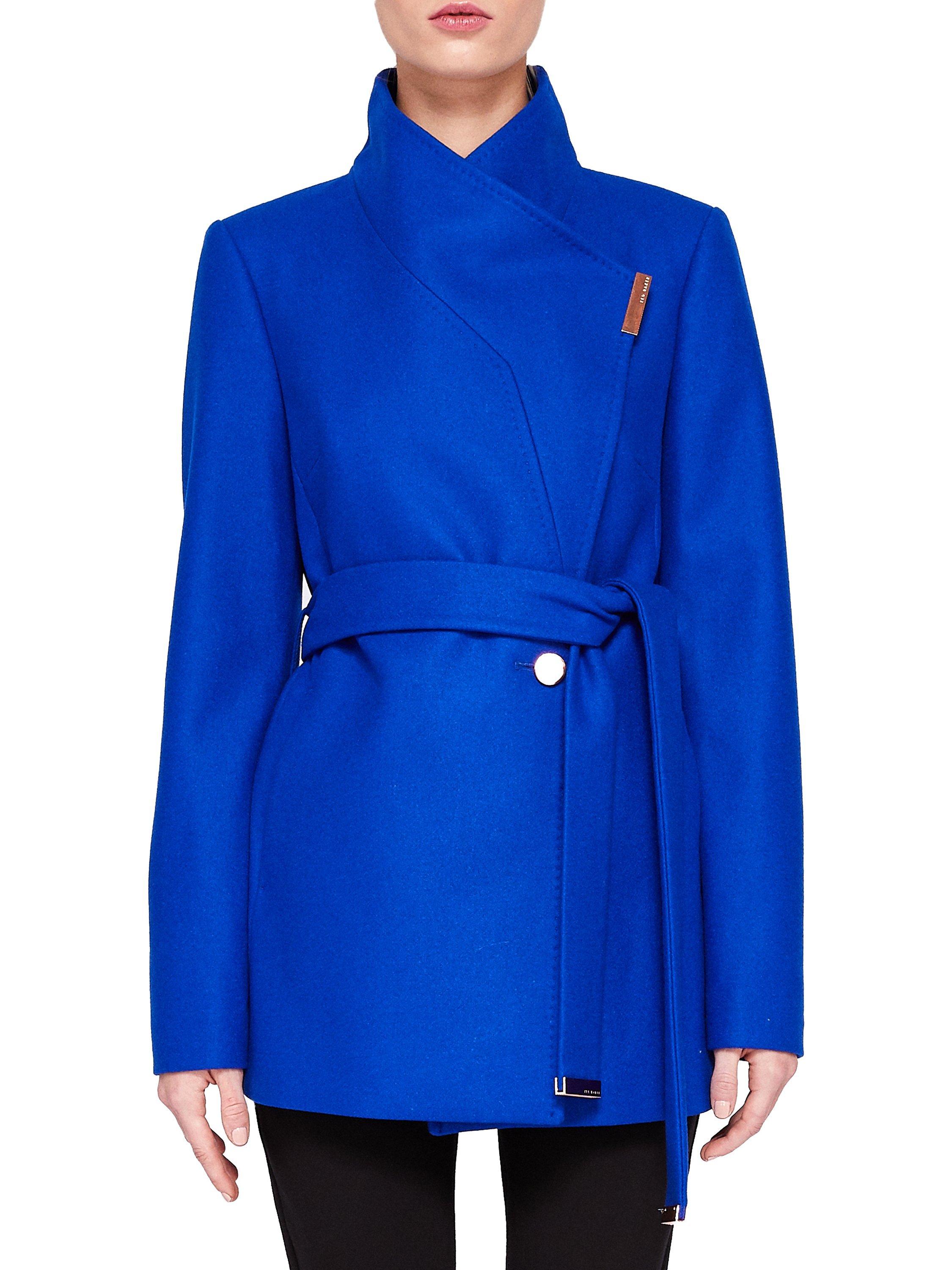 Ted Baker Keyla Short Wrap Coat Bright Blue 0