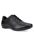 Geox Symbol City Leather Trainers, Black