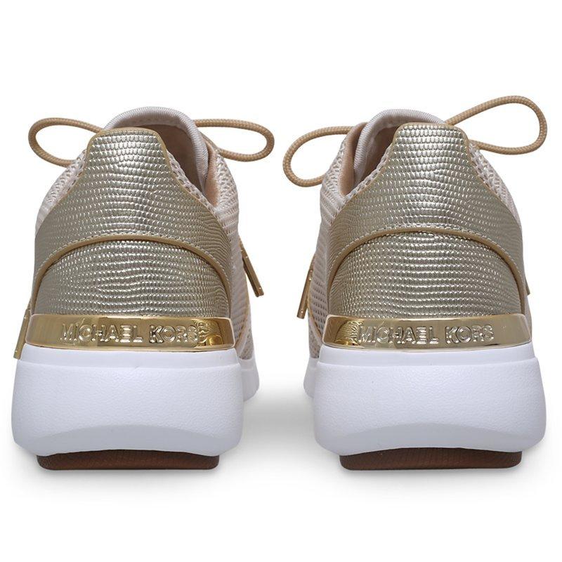 MICHAEL Michael Kors Amanda Fabric Trainers Gold Comb