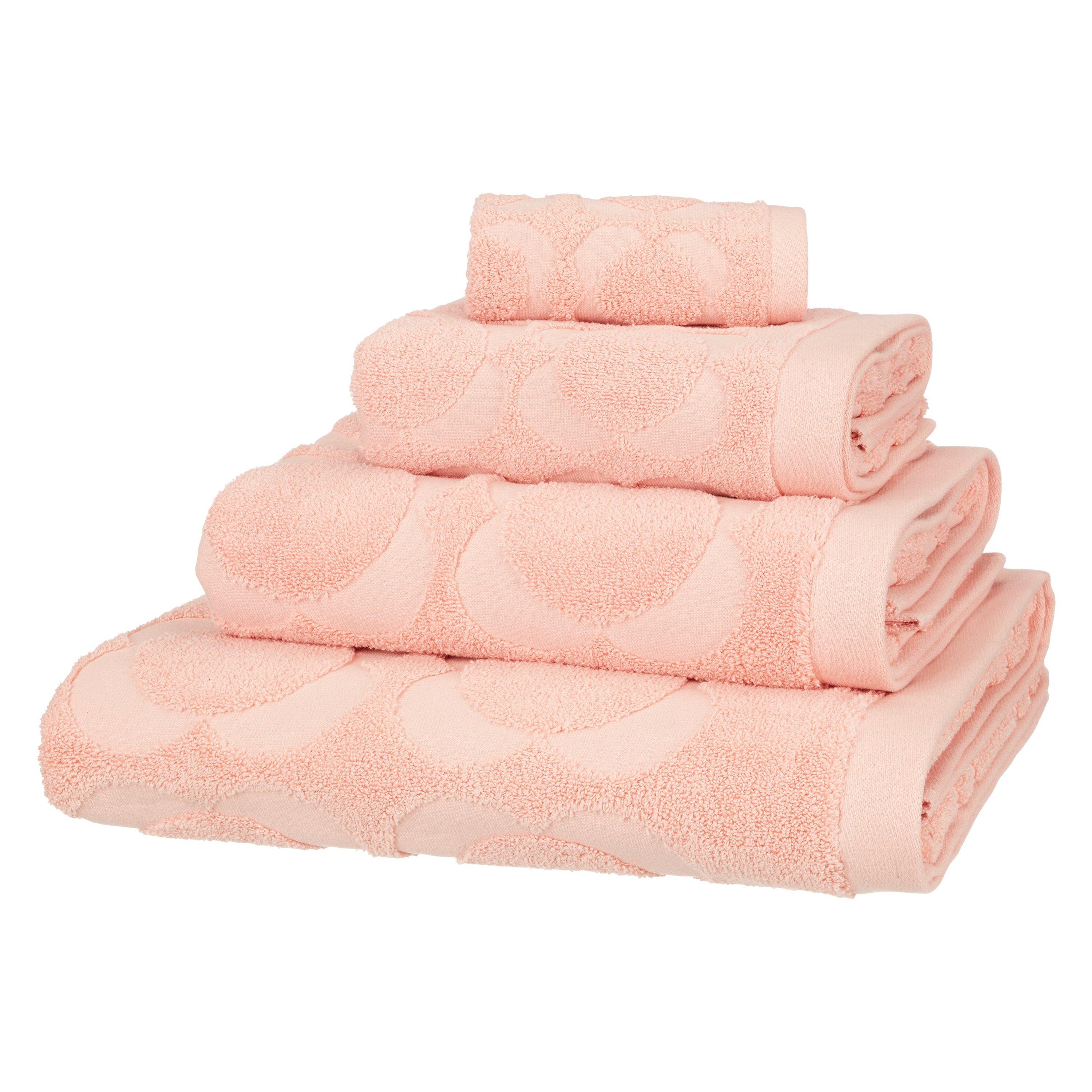 Orla Kiely Sculpted Stem Hand Towel, Pale Rose