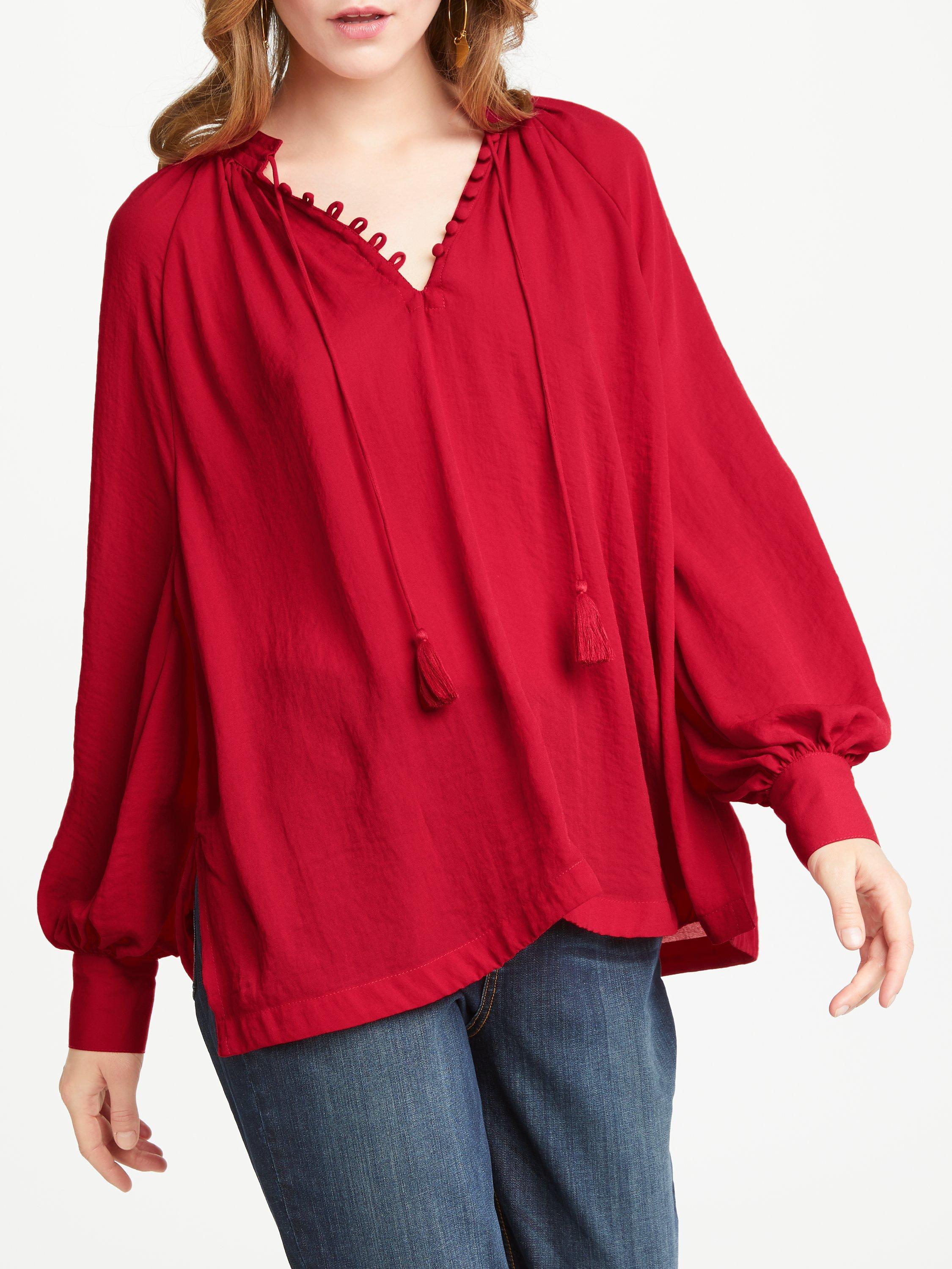 AND/OR Olivia Blouse, Red