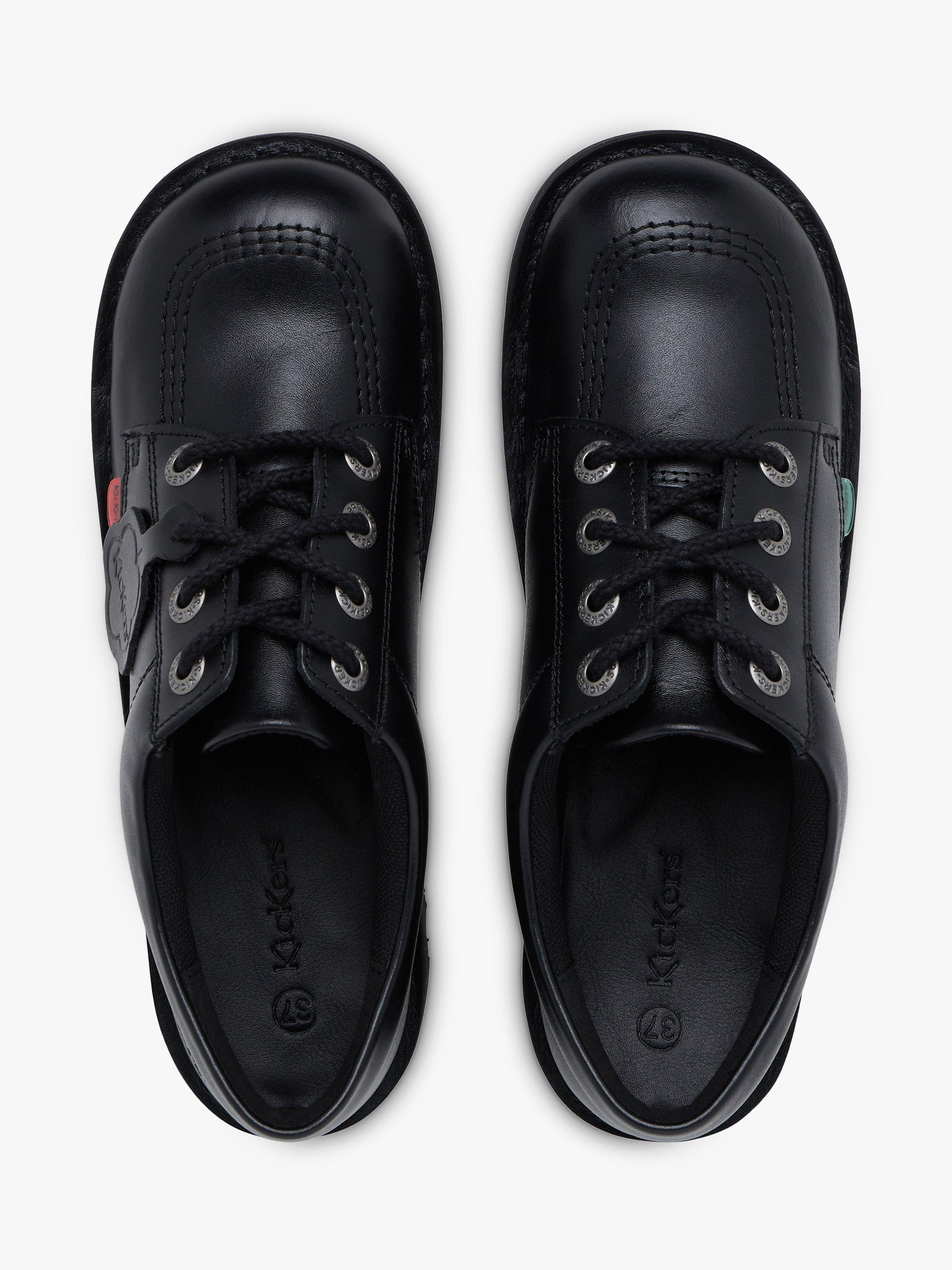 Product image 4 of 6, which shows Kickers Kids' Kick Lo Core Lace Up Shoes, Black, 31