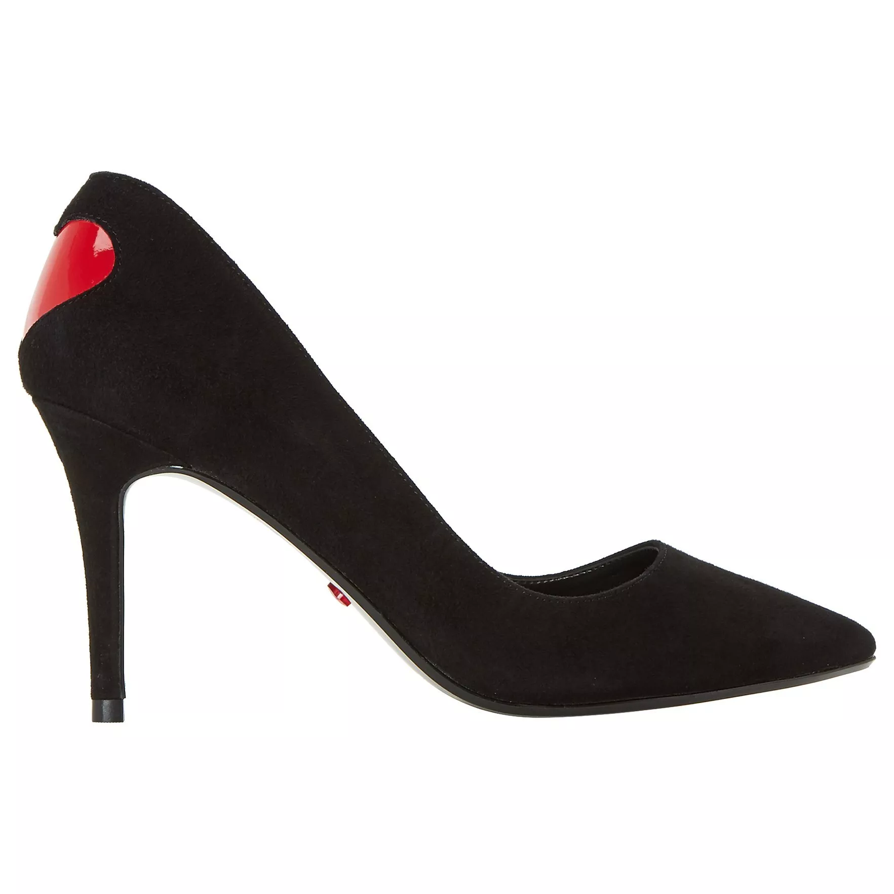 Dune black suede court shoes clearance