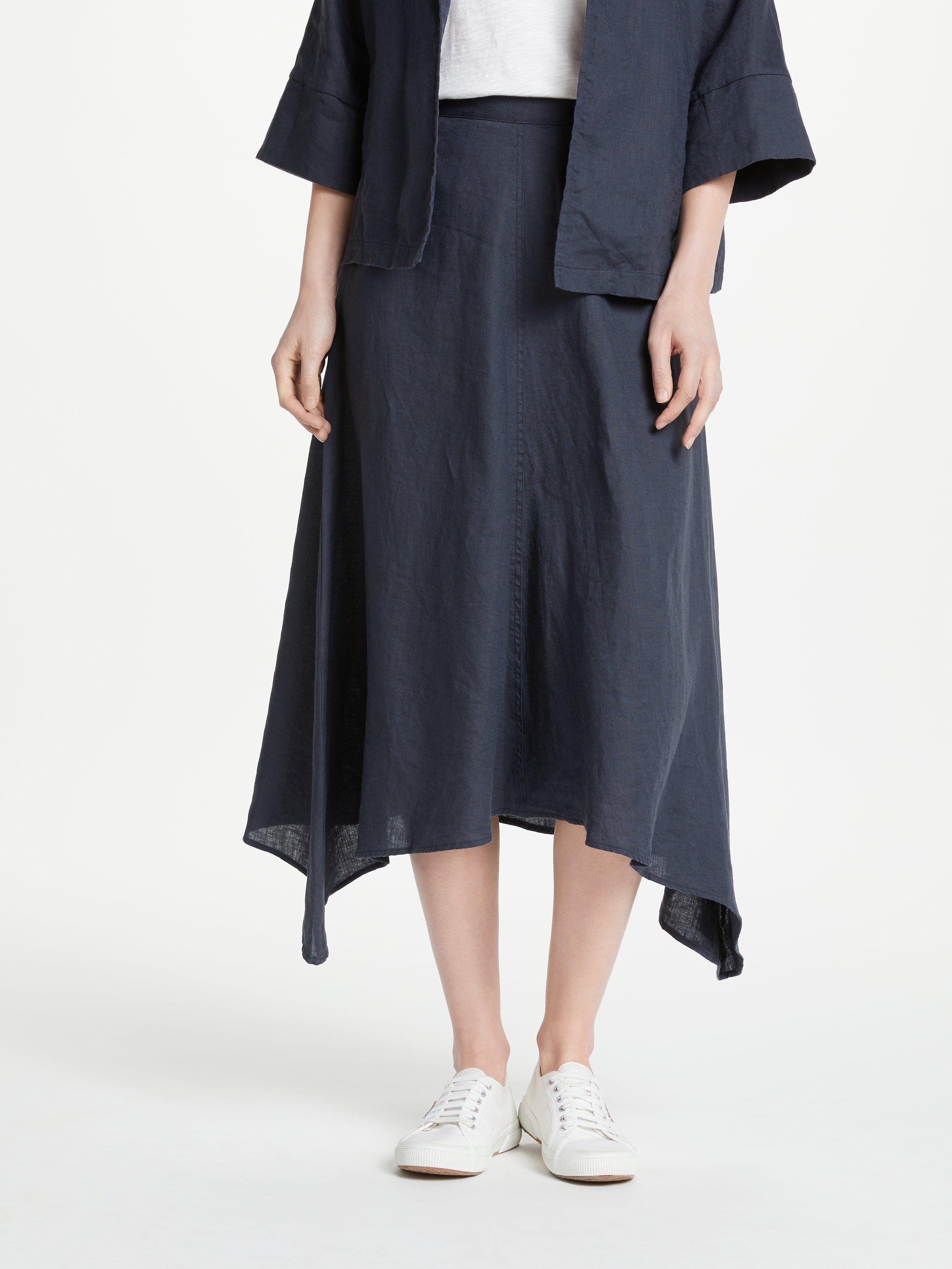 John Lewis & Partners Linen Handkerchief Hem Skirt