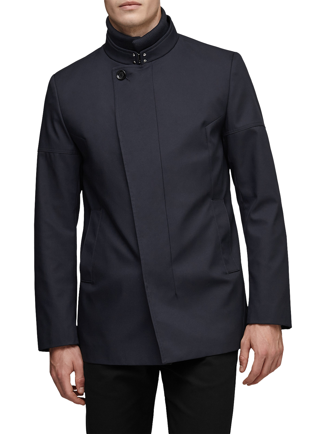 Reiss Bandit Funnel Neck Jacket, Midnight Navy