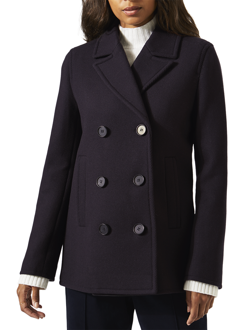 Jigsaw Pea Coat Navy