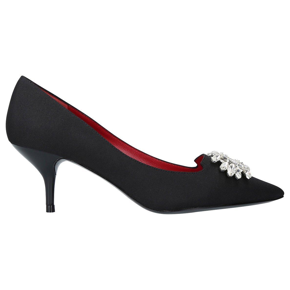 Kurt Geiger London Pia Jewelled Kitten Heel Court Shoes