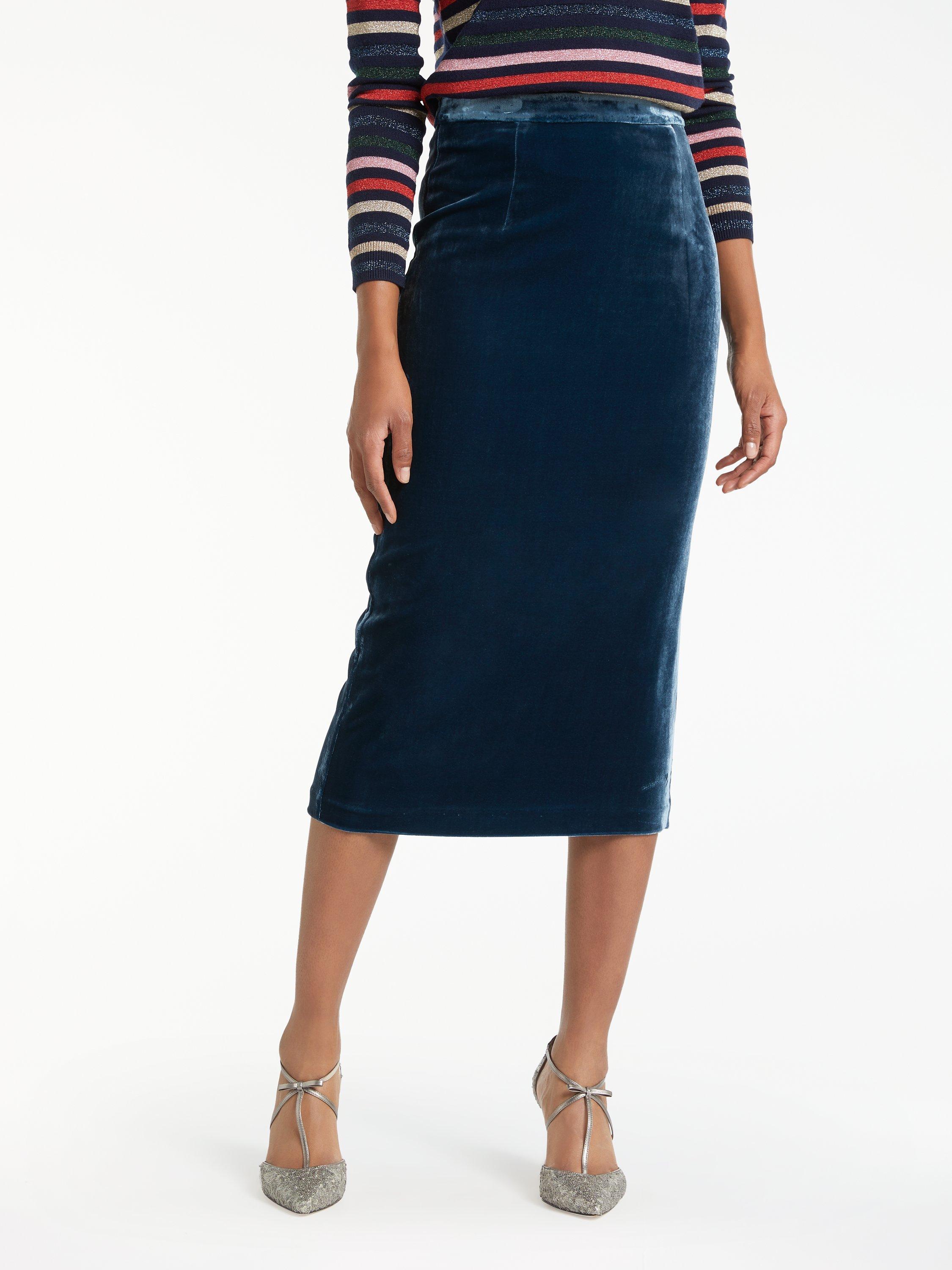 Pencil skirt velvet sale